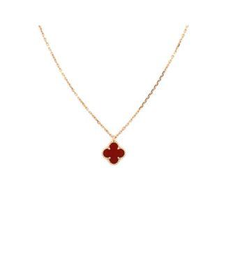 Sweet Alhambra Pendant Necklace 18K Rose Gold and Carnelian by  VAN CLEEF&ARPELS