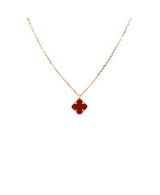 Sweet Alhambra Pendant Necklace 18K Rose Gold and Carnelian by  VAN CLEEF&ARPELS