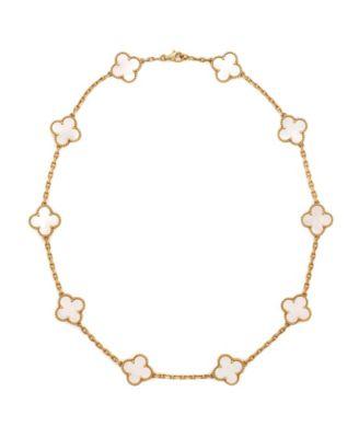 Vintage Alhambra 10 Motifs Necklace 18K Gold and Mother of Pearl by  VAN CLEEF&ARPELS