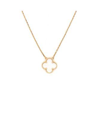 Vintage Alhambra Pendant Necklace 18K Gold and Mother of Pearl by  VAN CLEEF&ARPELS