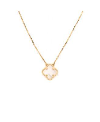 Vintage Alhambra Pendant Necklace 18K Gold and Mother of Pearl by  VAN CLEEF&ARPELS