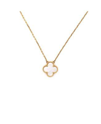 Vintage Alhambra Pendant Necklace 18K Gold and Mother of Pearl by  VAN CLEEF&ARPELS