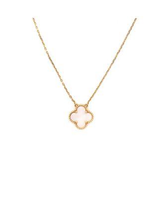 Vintage Alhambra Pendant Necklace 18K Gold and Mother of Pearl by  VAN CLEEF&ARPELS