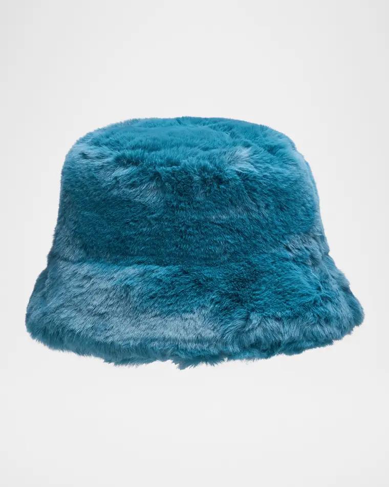 Anya Faux Fur Bucket Hat by VAN PALMA