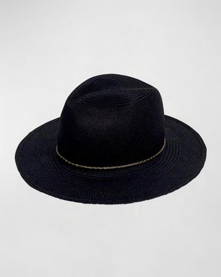 Luisa Straw Hat With Chain by VAN PALMA