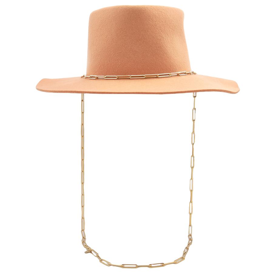 Van Palma Apricot Ulysse Fedora Hat by VAN PALMA