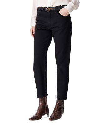 Biarritz High Rise Straight Ankle Jeans in Noir by VANESSA BRUNO