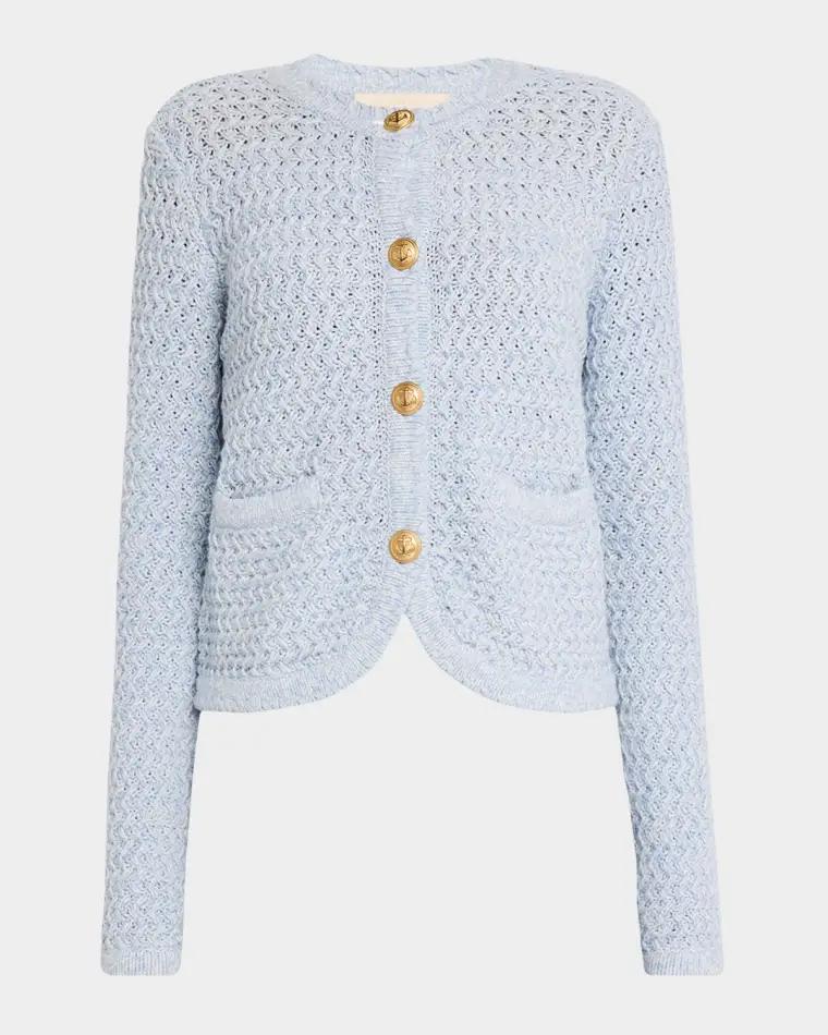 Button-Down Open Cable Cardigan by VANESSA BRUNO