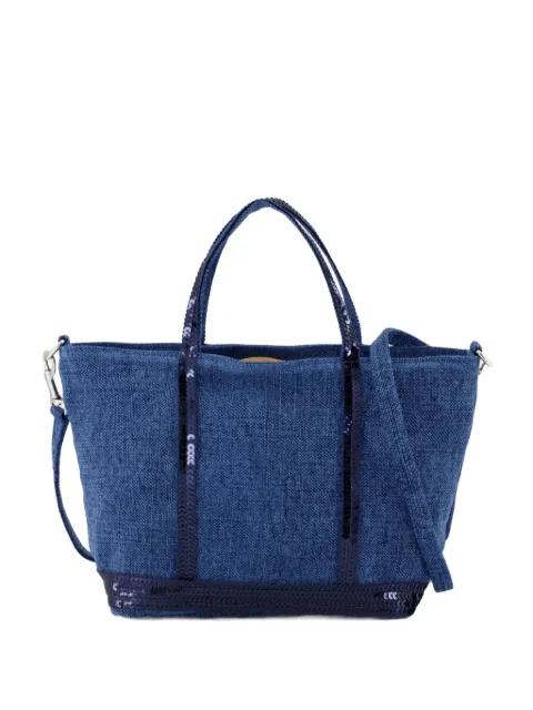 Cabas sequin-embellished linen tote bag by VANESSA BRUNO