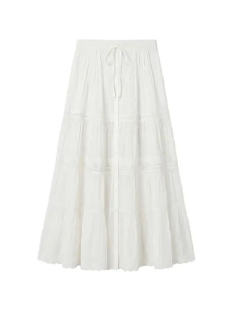 Caravelle lace-trim tiered maxi skirt by VANESSA BRUNO