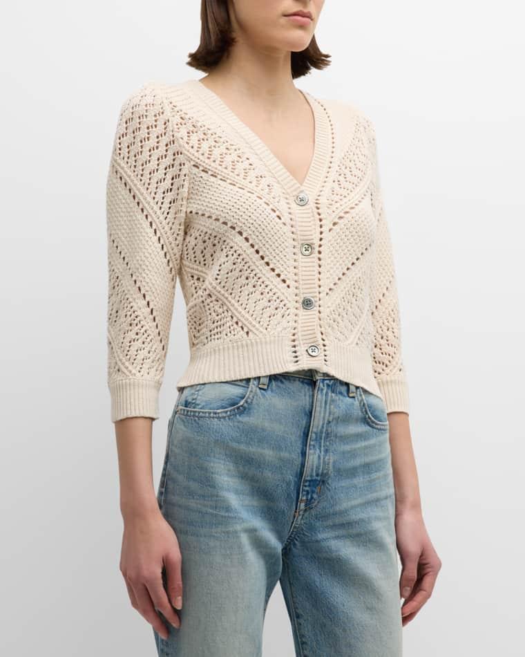 Cinzia Mixed-Stitch Cotton Cardigan by VANESSA BRUNO