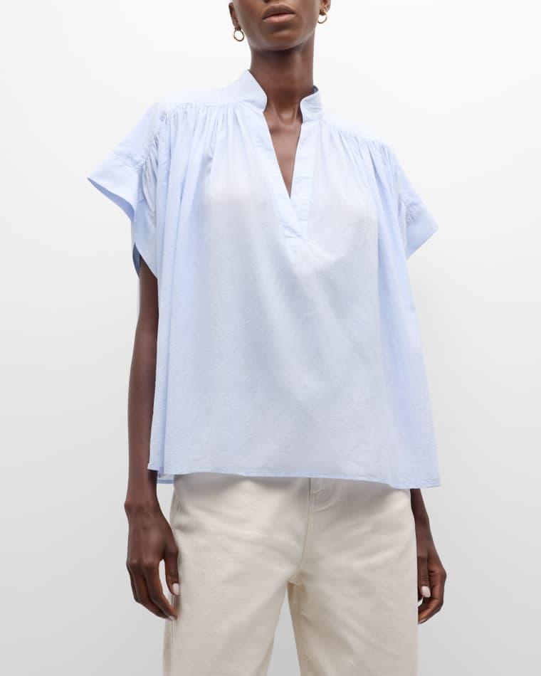 Cory Ruched Cotton Voile Shirt by VANESSA BRUNO