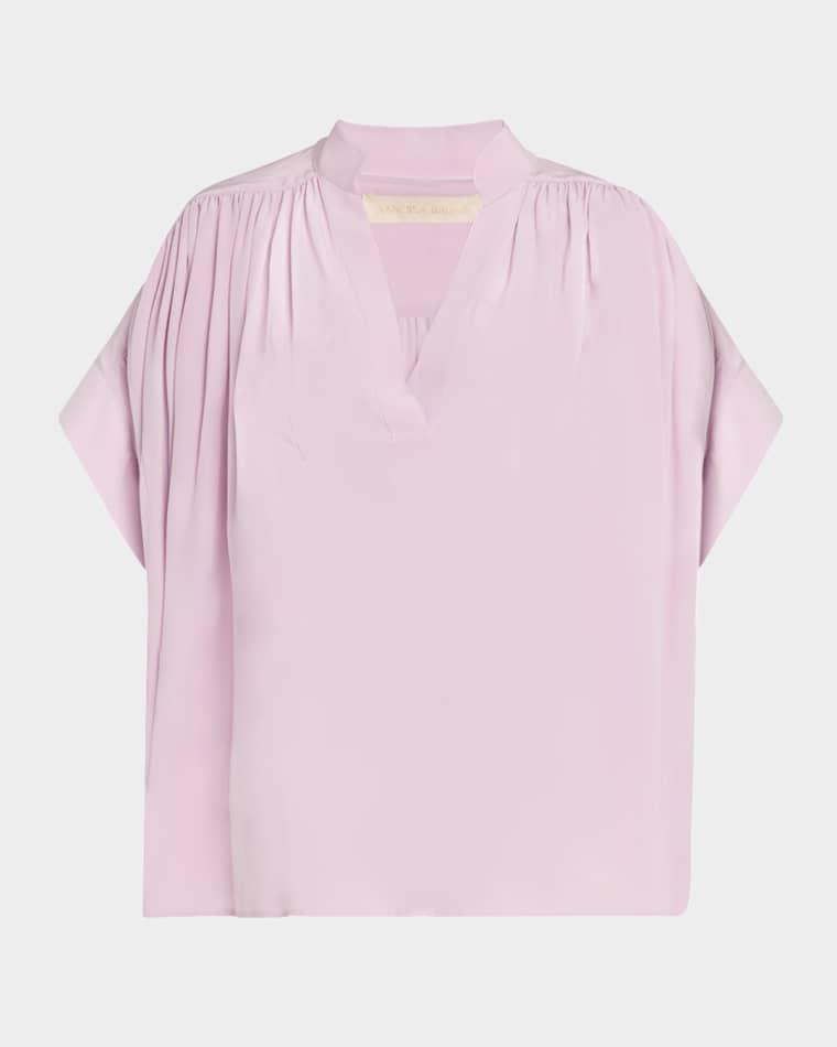 Cory Ruched Silk Top by VANESSA BRUNO