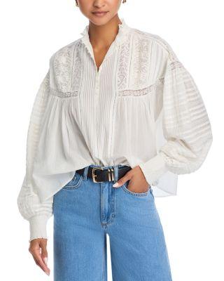 Dahlia Lace Trim Top by VANESSA BRUNO