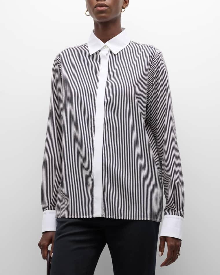 Dario Striped Button-Down Shirt by VANESSA BRUNO