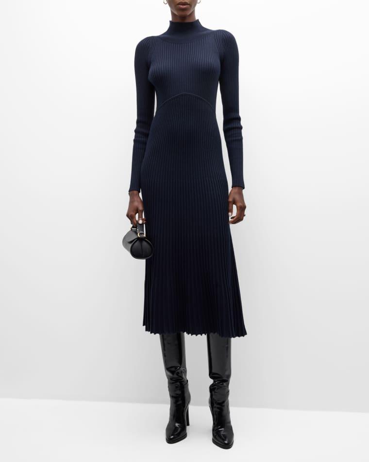 Divana Ribbed Mock-Neck Midi Dress by VANESSA BRUNO