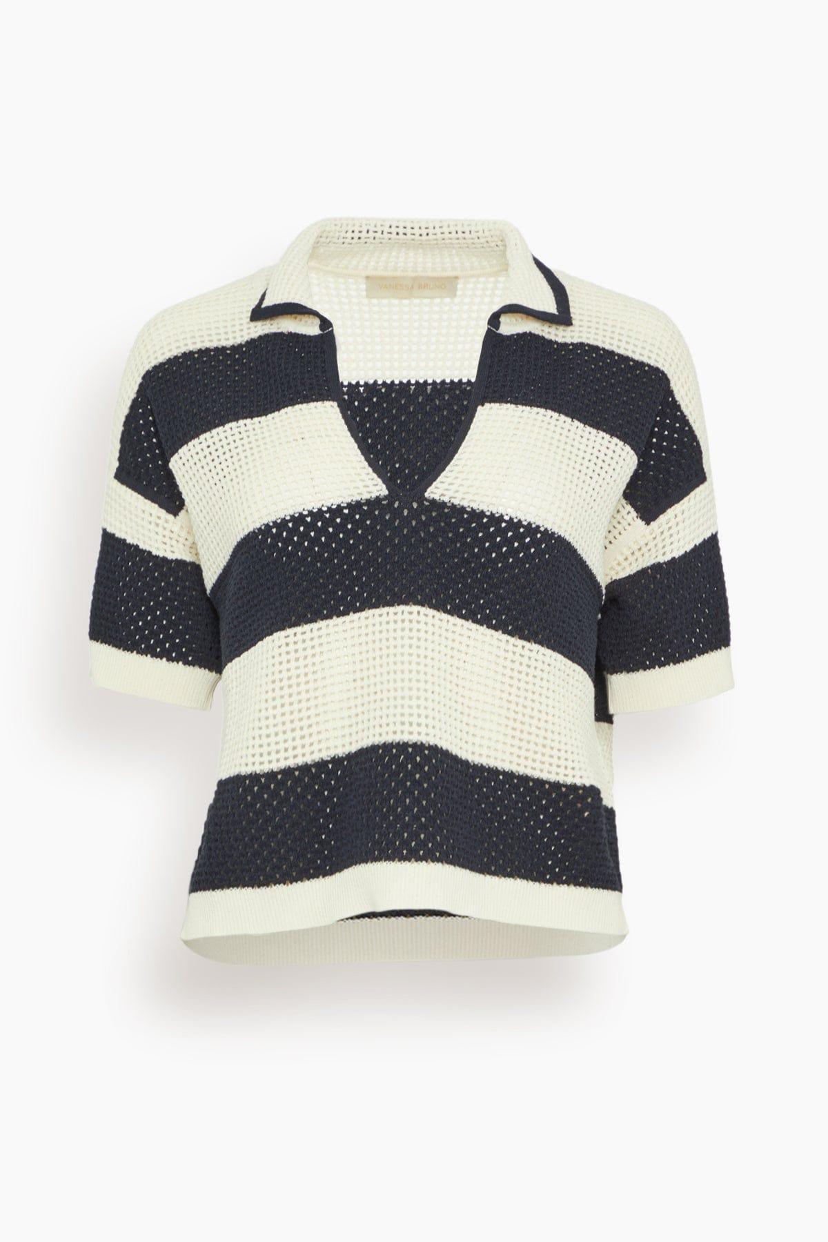 Edaly Top in Ecru/Marine by VANESSA BRUNO