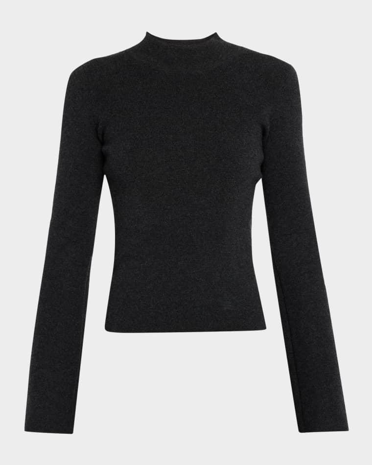 Francesca Mock-Neck Fine Rib Knit Sweater by VANESSA BRUNO