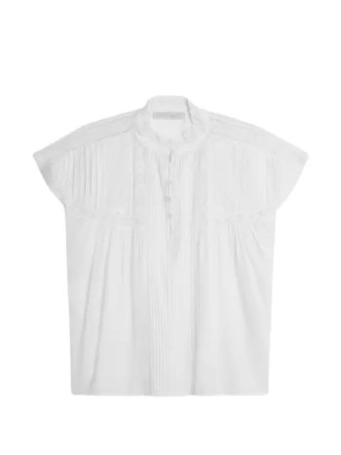Ganu lace-trimmed pleated top by VANESSA BRUNO
