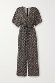Lelie belted printed cloqué jumpsuit by VANESSA BRUNO