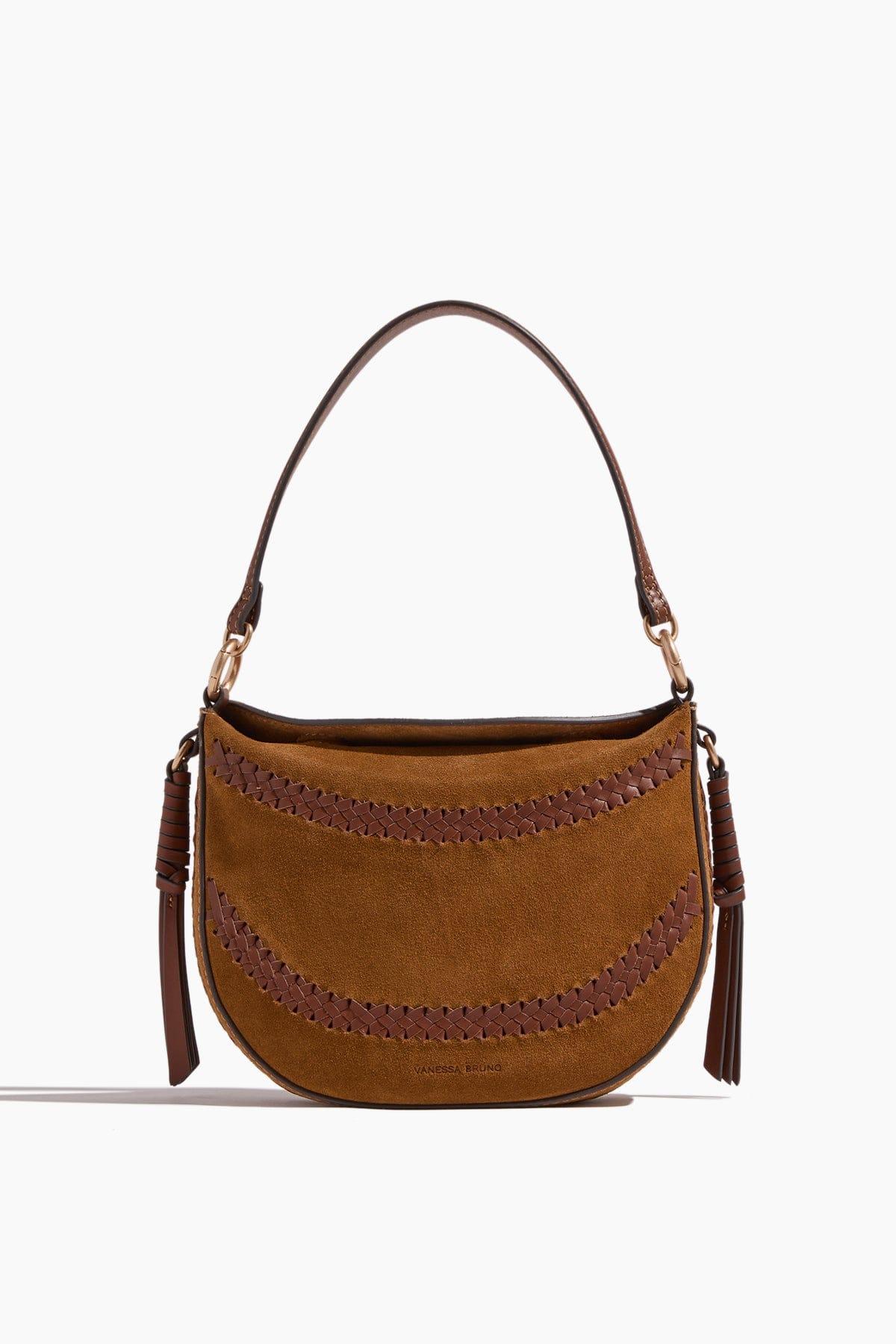Mini Suede Daily Bag in Caramel by VANESSA BRUNO