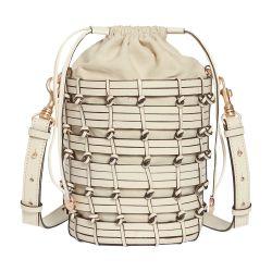 Small woven leather bucket bag by VANESSA BRUNO
