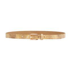 Snakeskin print leather belt by VANESSA BRUNO