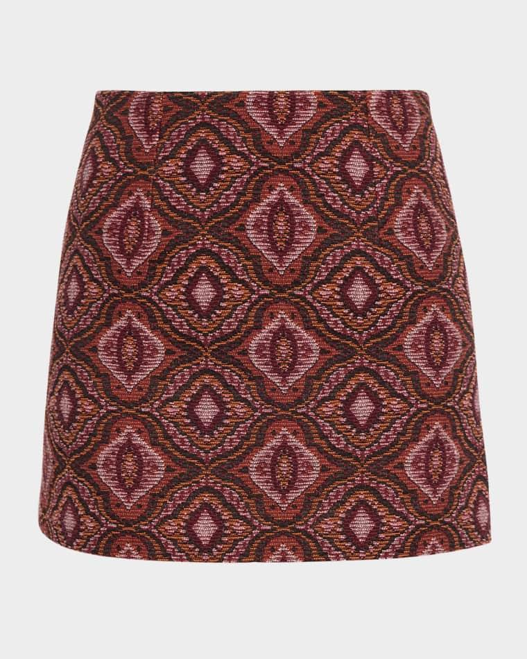 Woven Geometric Mini Skirt by VANESSA BRUNO