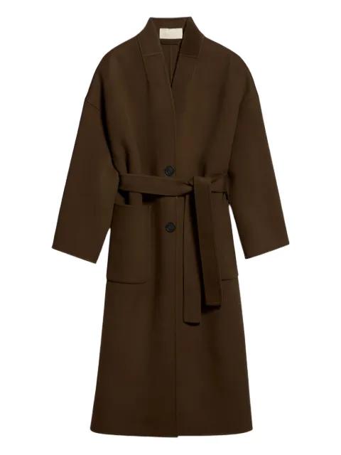 belted patch-pocket coat by VANESSA BRUNO