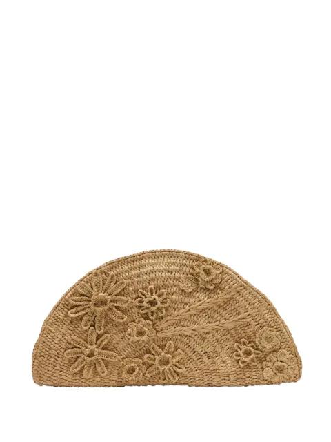 floral raffia clutch bag by VANESSA BRUNO