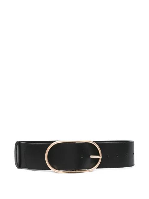 oval-buckle leather belt by VANESSA BRUNO
