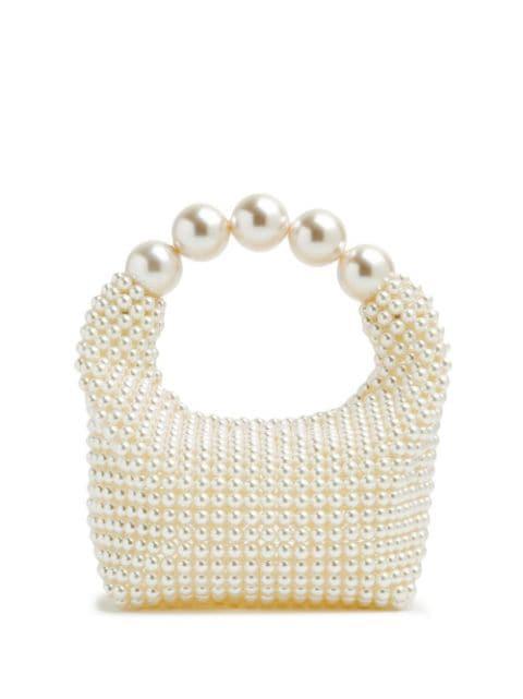 beaded top-handle bag by VANINA