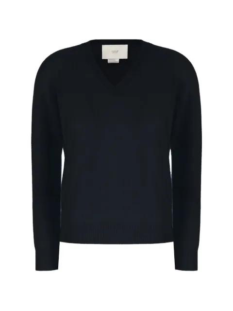 V-neck ribbed-trim sweater by VANISE