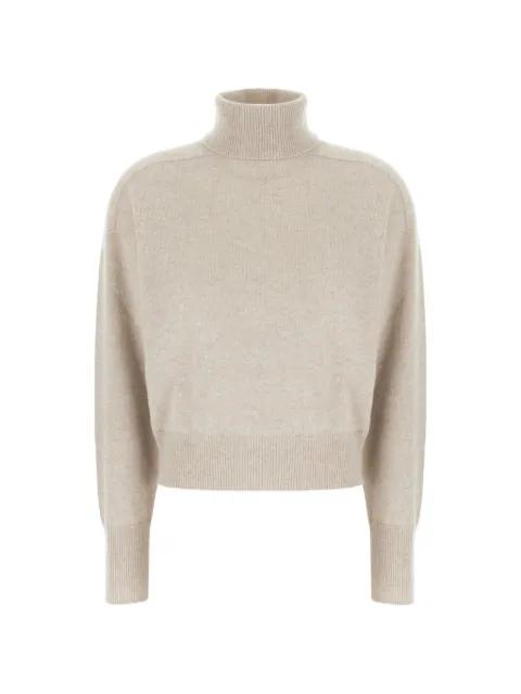 roll neck ribbed-trim sweater by VANISE