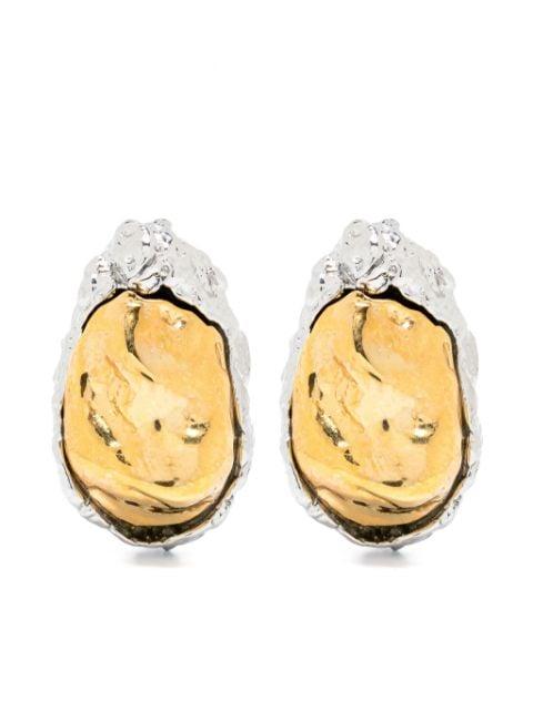 Oyster stud earrings by VANN JEWELRY