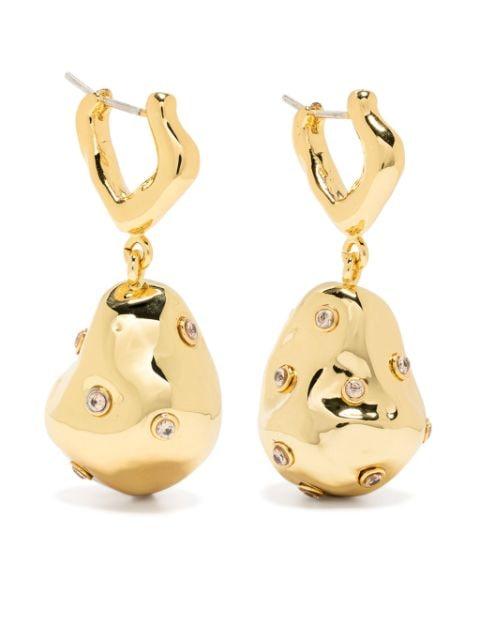 Pierced Pearl drop earrings by VANN JEWELRY