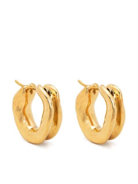 asymmetric rounded hoop earrings by VANN JEWELRY