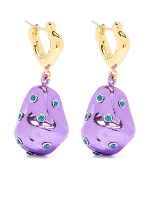 crystal-embellished drop earrings by VANN JEWELRY