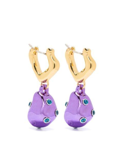crystal-embellished drop earrings by VANN JEWELRY