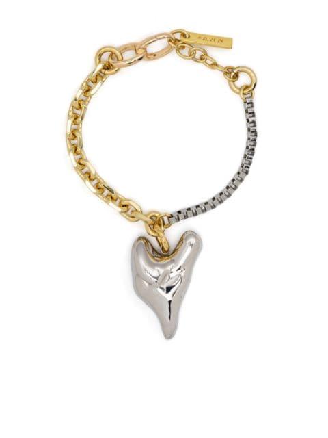 heart-charms mixed-chains bracelet by VANN JEWELRY
