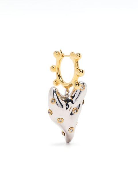 pierced heart single earring by VANN JEWELRY