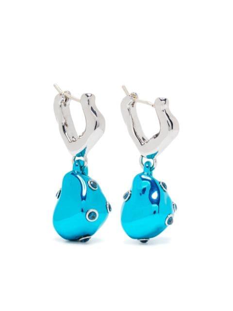 small Pierced Pearl drop earrings by VANN JEWELRY