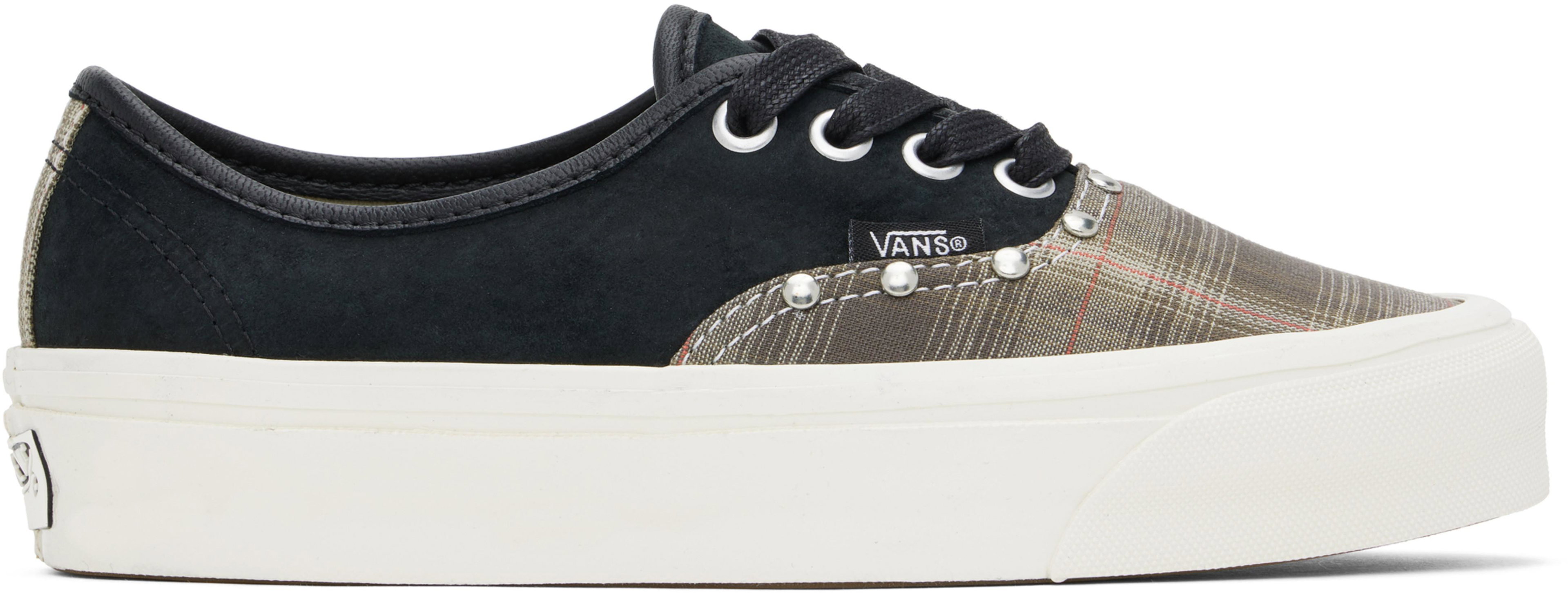 Black & Khaki Premium Authentic 44 Sneakers by VANS