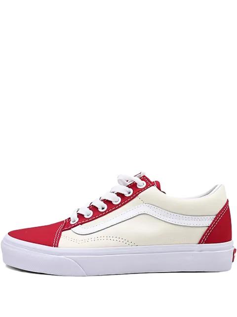 Old Skool "Classic White/Chili Pepper" sneakers by VANS