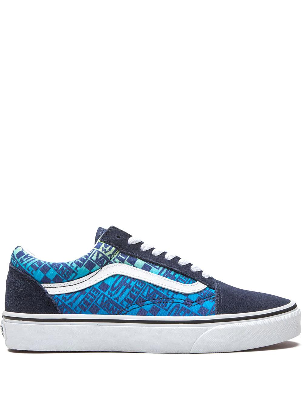 Old Skool "Off The Wall Logos - Blue" sneakers by VANS