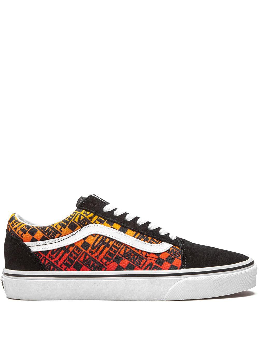 Old Skool "Off The Wall Logos - Orange" sneakers by VANS