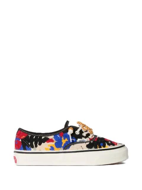 Premium Authentic embellished floral-print sneakers by VANS