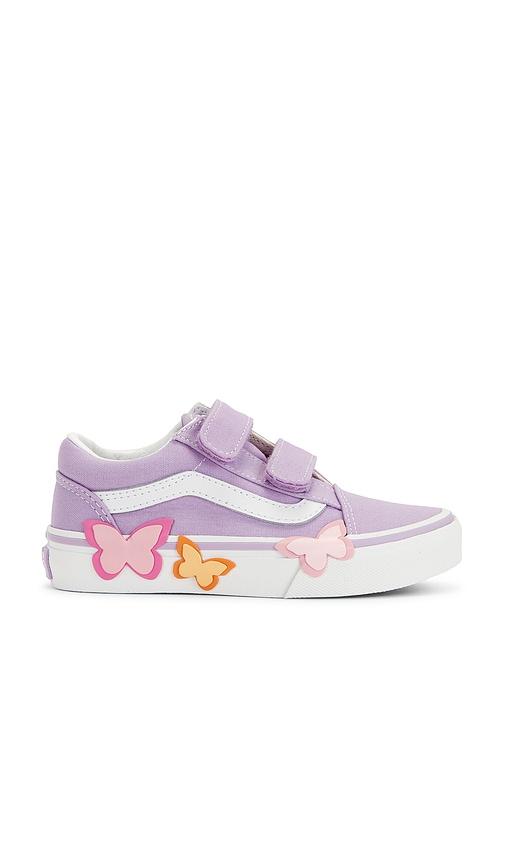 Vans Kids Old Skool V Butterfly in Lavender by VANS