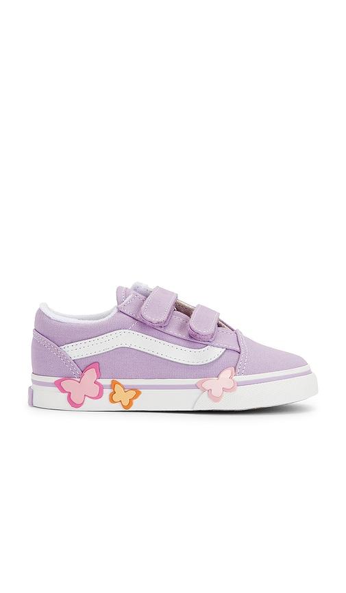 Vans Toddler Old Skool V Butterfly in Lavender by VANS