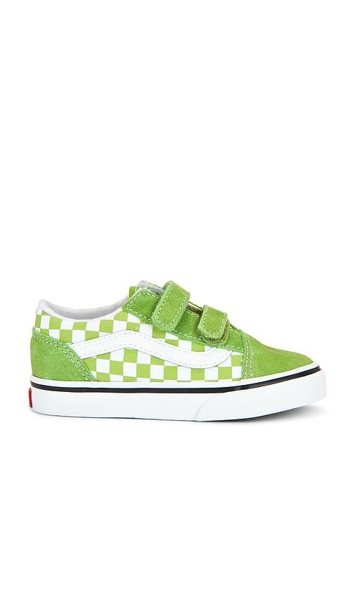 Vans Toddler Old Skool V in Green by VANS